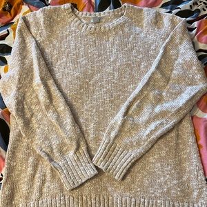 LL Bean oatmeal crew neck sweater